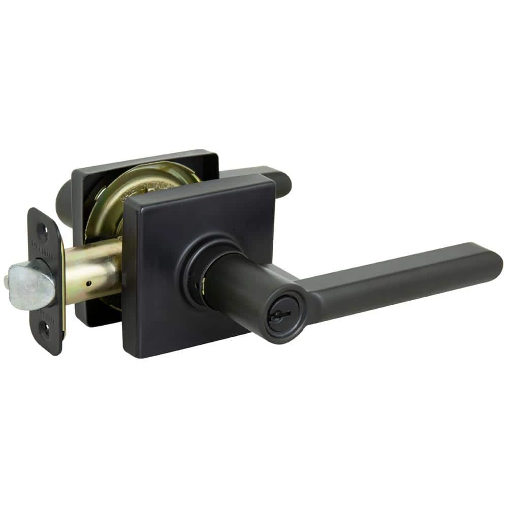 Defiant Tonbridge Matte Black Keyed Entry Door Handle with Square Rose 9 Defiant Tonbridge Matte Black Keyed Entry Door Handle with Square Rose - Image 7