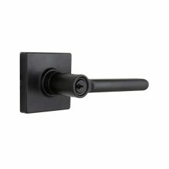 Defiant Tonbridge Matte Black Keyed Entry Door Handle with Square Rose
