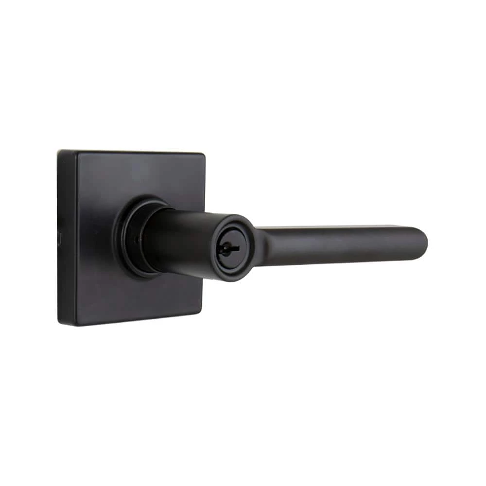 Defiant Tonbridge Matte Black Keyed Entry Door Handle with Square Rose 3 Defiant Tonbridge Matte Black Keyed Entry Door Handle with Square Rose