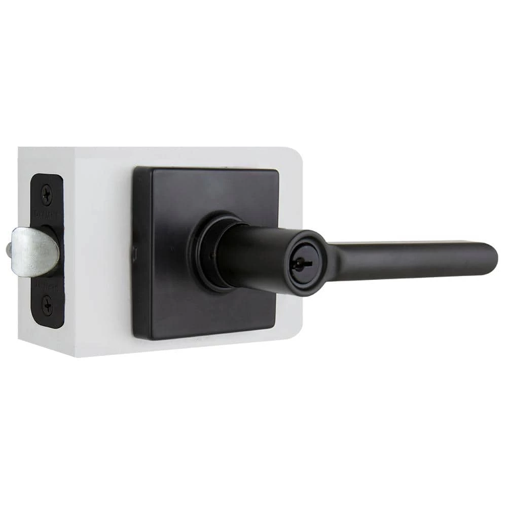 Defiant Tonbridge Matte Black Keyed Entry Door Handle with Square Rose 6 Defiant Tonbridge Matte Black Keyed Entry Door Handle with Square Rose - Image 4