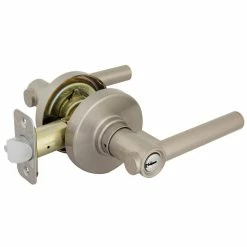 Defiant Highland Satin Nickel Keyed Entry Door Handle with Round Rose -Barton Kramer Shop defiant entry door handles 32ld8x200c 44 1000