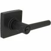 Defiant Highland Matte Black Keyed Entry Door Handle with Square Rose