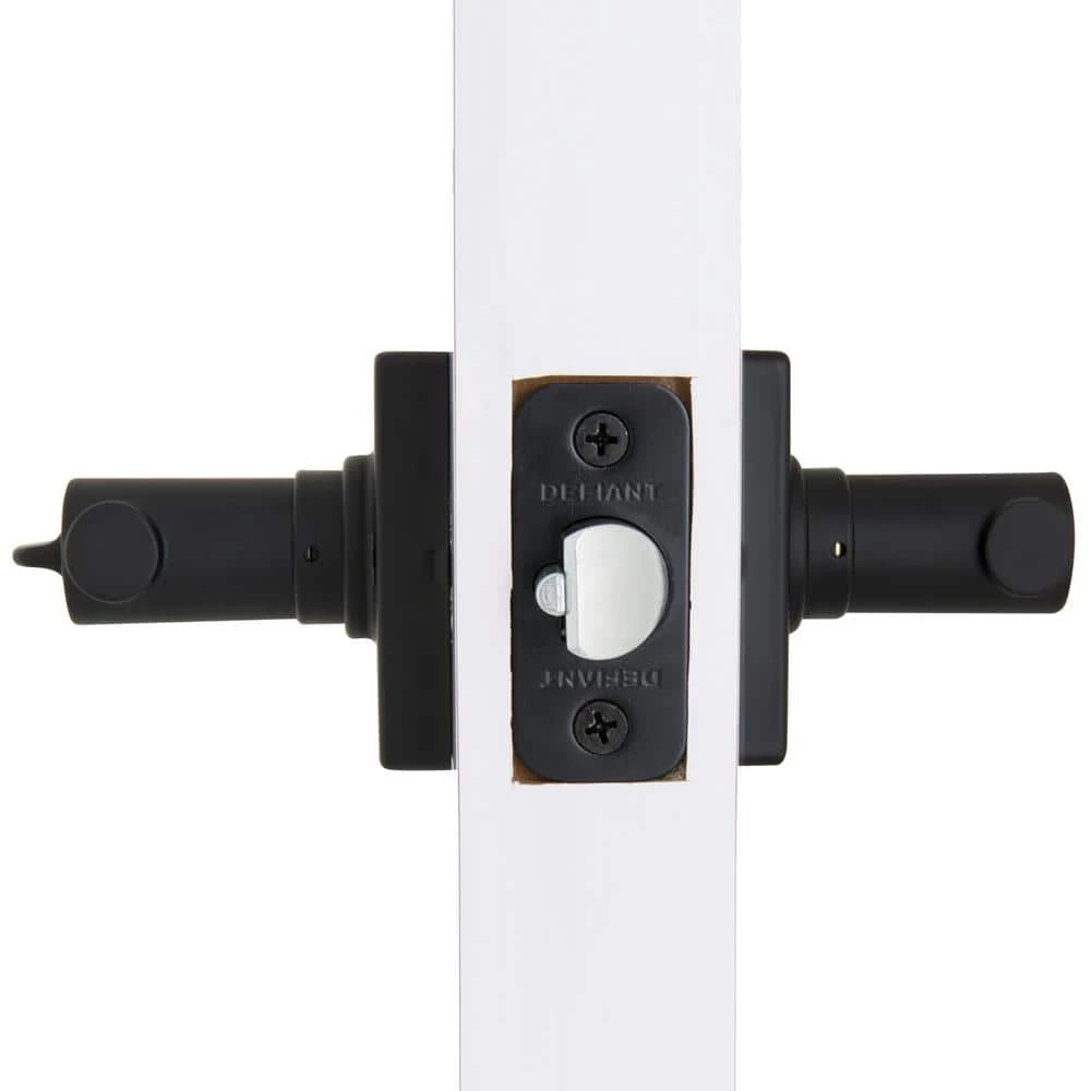 Defiant Highland Matte Black Keyed Entry Door Handle with Square Rose 7 Defiant Highland Matte Black Keyed Entry Door Handle with Square Rose - Image 5