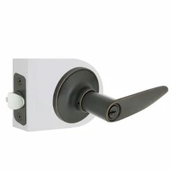 Defiant Simple Series Straight Aged Bronze Keyed Entry Door Handle -Barton Kramer Shop defiant entry door handles evlhx700b c3 1000