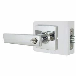 Defiant Westwood Bright Chrome Entry Keyed Door Handle with Square Rose (3-Pack) -Barton Kramer Shop defiant entry door handles lp1200ad3 1f 1000