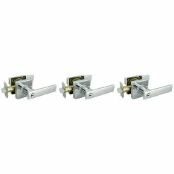 Defiant Westwood Bright Chrome Entry Keyed Door Handle with Square Rose (3-Pack) -Barton Kramer Shop defiant entry door handles lp1200ad3 44 1000