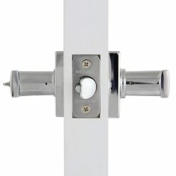 Defiant Westwood Bright Chrome Entry Keyed Door Handle with Square Rose (3-Pack) -Barton Kramer Shop defiant entry door handles lp1200ad3 4f 1000