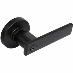 Defiant Westwood Matte Black Keyed Entry Door Handle with Round Rose