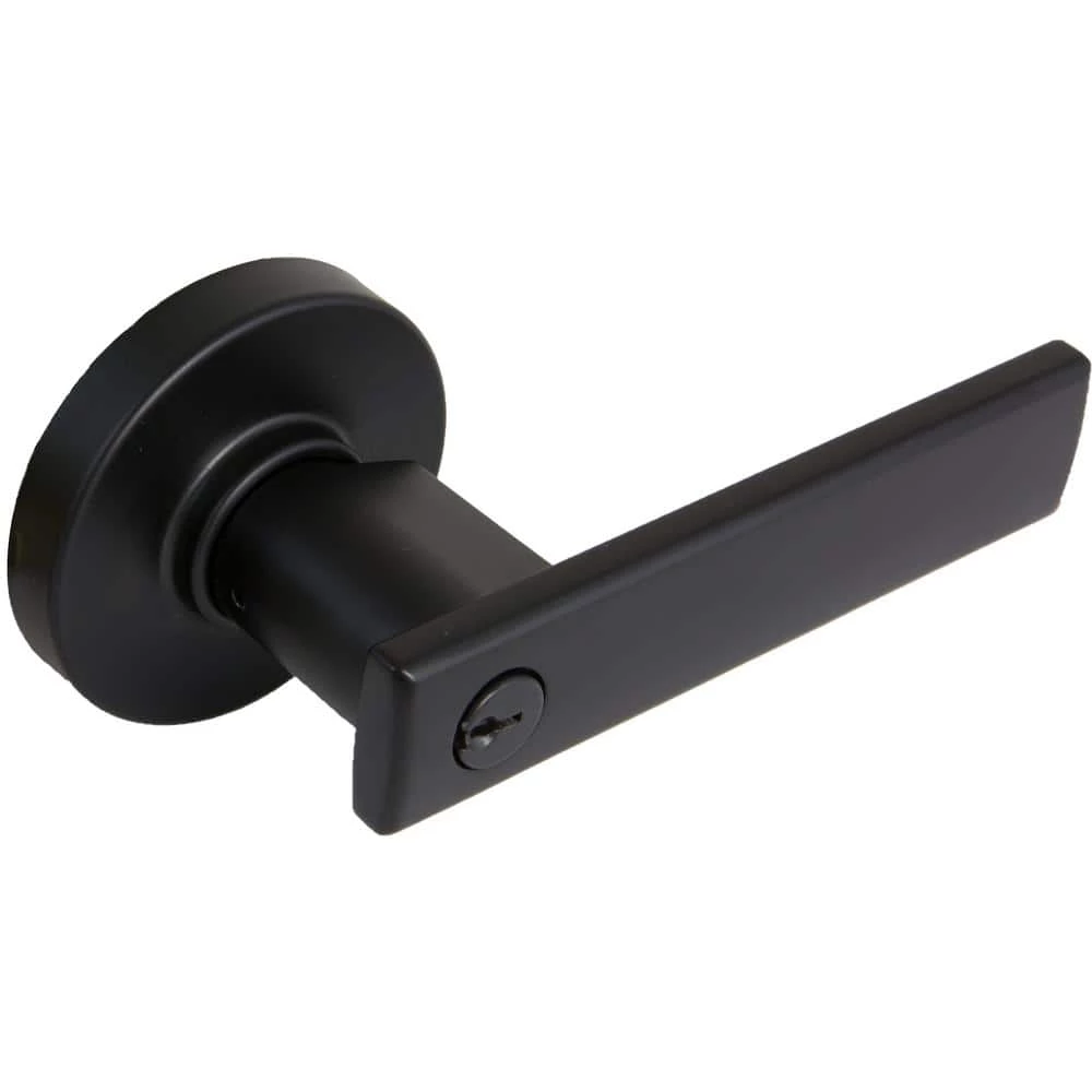 Defiant Westwood Matte Black Keyed Entry Door Handle with Round Rose 3 Defiant Westwood Matte Black Keyed Entry Door Handle with Round Rose