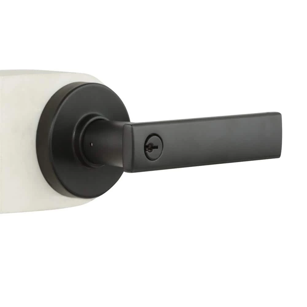 Defiant Westwood Matte Black Keyed Entry Door Handle with Round Rose 4 Defiant Westwood Matte Black Keyed Entry Door Handle with Round Rose - Image 2
