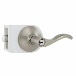 Defiant Naples Satin Nickel Keyed Entry Door Handle -Barton Kramer Shop defiant entry door handles lyex200b 4f 1000