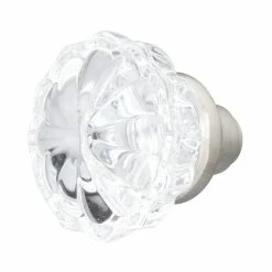 Defiant 2-1/4 in. Satin Nickel Victorian Glass Door Knob (2 per Pack) -Barton Kramer Shop defiant entry door knobs 70372 40 1000