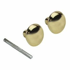 Defiant 2-1/4 in. Solid Brass Door Knob (2 per Pack)