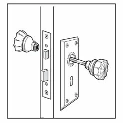 Defiant 2 in. Aged Bronze Victorian Glass Knob Mortise Set -Barton Kramer Shop defiant entry door knobs 70452 1f 1000