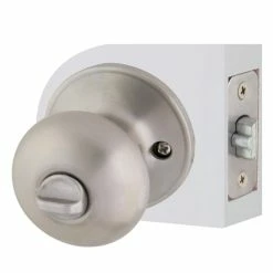 Defiant Simple Series Round Stainless Steel Keyed Entry Door Knob -Barton Kramer Shop defiant entry door knobs evtf600b 1f 1000