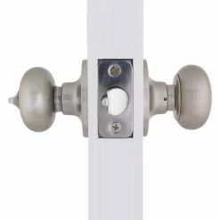 Defiant Simple Series Round Stainless Steel Keyed Entry Door Knob -Barton Kramer Shop defiant entry door knobs evtf600b 4f 1000