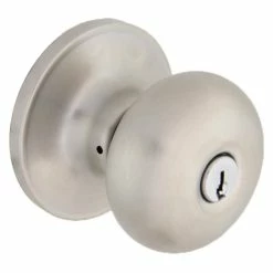 Defiant Simple Series Round Stainless Steel Keyed Entry Door Knob