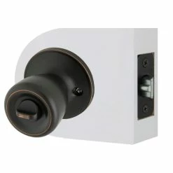 Defiant Simple Series Bell Aged Bronze Keyed Entry Door Knob -Barton Kramer Shop defiant entry door knobs evtrx700b 1f 1000