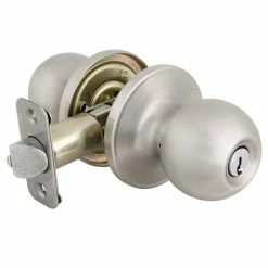 Defiant Simple Series Ball Stainless Steel Keyed Entry Door Knob -Barton Kramer Shop defiant entry door knobs evtw600b 44 1000
