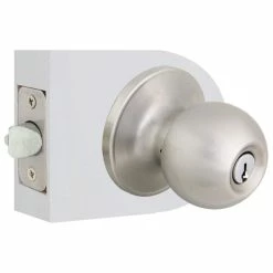 Defiant Simple Series Ball Stainless Steel Keyed Entry Door Knob -Barton Kramer Shop defiant entry door knobs evtw600b c3 1000