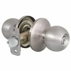 Defiant Saturn Stainless Steel Keyed Entry Door Knob -Barton Kramer Shop defiant entry door knobs t3600b fa 1000