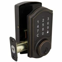 Defiant Castle Aged Bronze Electronic Single Cylinder Keypad Deadbolt -Barton Kramer Shop defiant keyless deadbolts 32gc1x7d01aa 44 1000