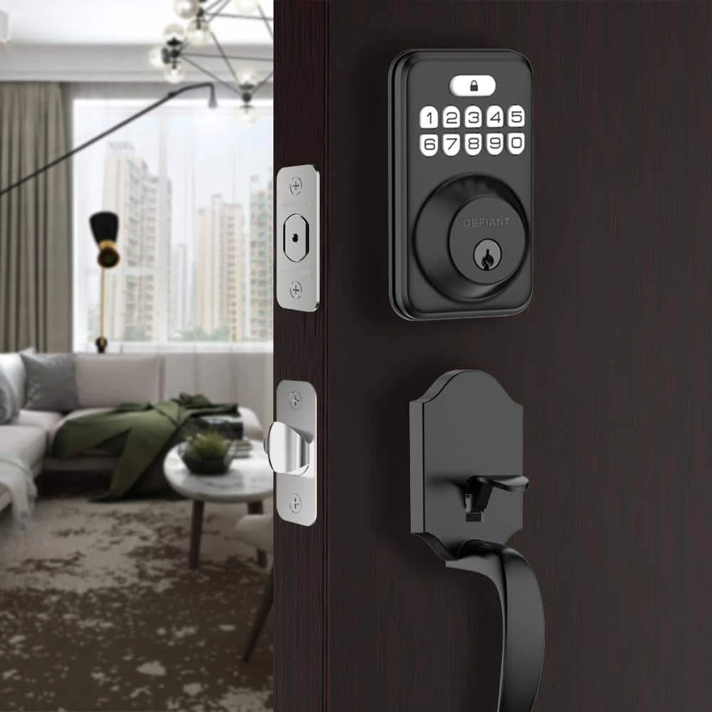 Defiant Single Cylinder Square Electronic Keypad Deadbolt Matte Black 6 Defiant Single Cylinder Square Electronic Keypad Deadbolt Matte Black - Image 4