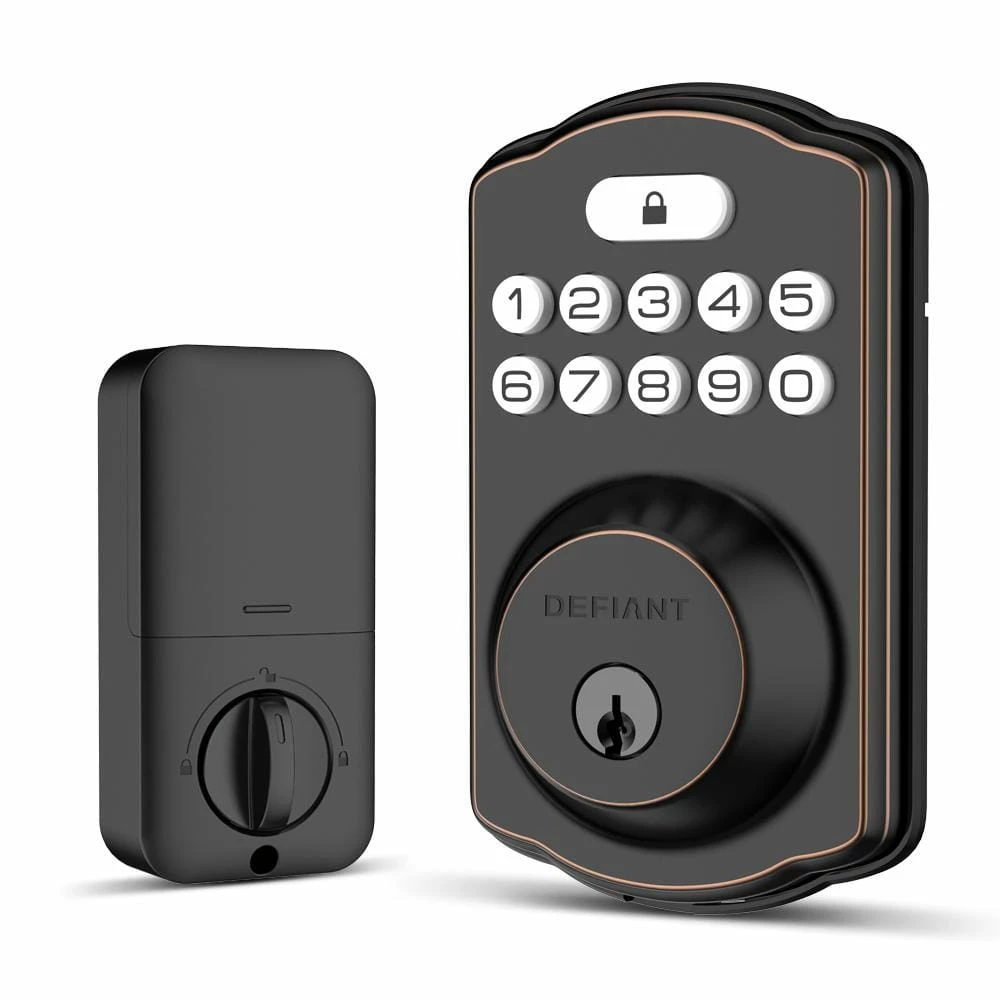 Defiant Single Cylinder Square Electronic Keypad Deadbolt Matte Black 5 Defiant Single Cylinder Square Electronic Keypad Deadbolt Matte Black - Image 3