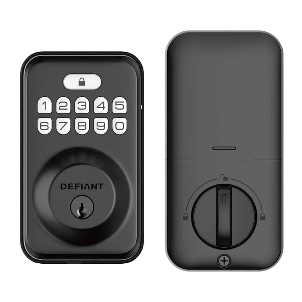 Defiant Single Cylinder Square Electronic Keypad Deadbolt Matte Black 4 Defiant Single Cylinder Square Electronic Keypad Deadbolt Matte Black - Image 2