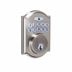 Defiant Castle Satin Nickel Electronic Keypad Deadbolt