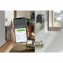 Defiant Round Satin Nickel Smart Hubspace Wi-Fi Deadbolt 11 Defiant Round Satin Nickel Smart Hubspace Wi-Fi Deadbolt -Barton Kramer Shop defiant keyless deadbolts hsgc6x2d01aj c3 1000