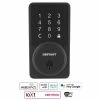 Defiant Square Matte Black Smart Hubspace Wi-Fi Deadbolt -Barton Kramer Shop defiant keyless deadbolts hsgc9x9d01aj 64 1000