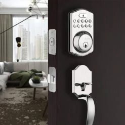 Defiant Single Cylinder Castle Electronic Keypad Deadbolt Satin Nickel -Barton Kramer Shop defiant keyless deadbolts ks01 sn 1f 1000