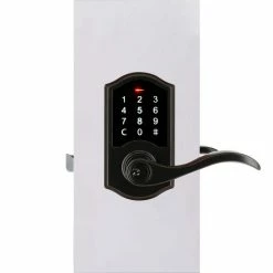 Defiant Castle Aged Bronze Electronic Keypad Door Lever -Barton Kramer Shop defiant keyless locksets 32gc3x7lyed0ahq 76 1000