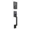 Defiant Vancouver Matte Black Door Handle Set with Square Smart Hub space Wi-Fi Deadbolt and Hartford Interior Knob -Barton Kramer Shop defiant keyless locksets 32hpx9gyb 64 1000