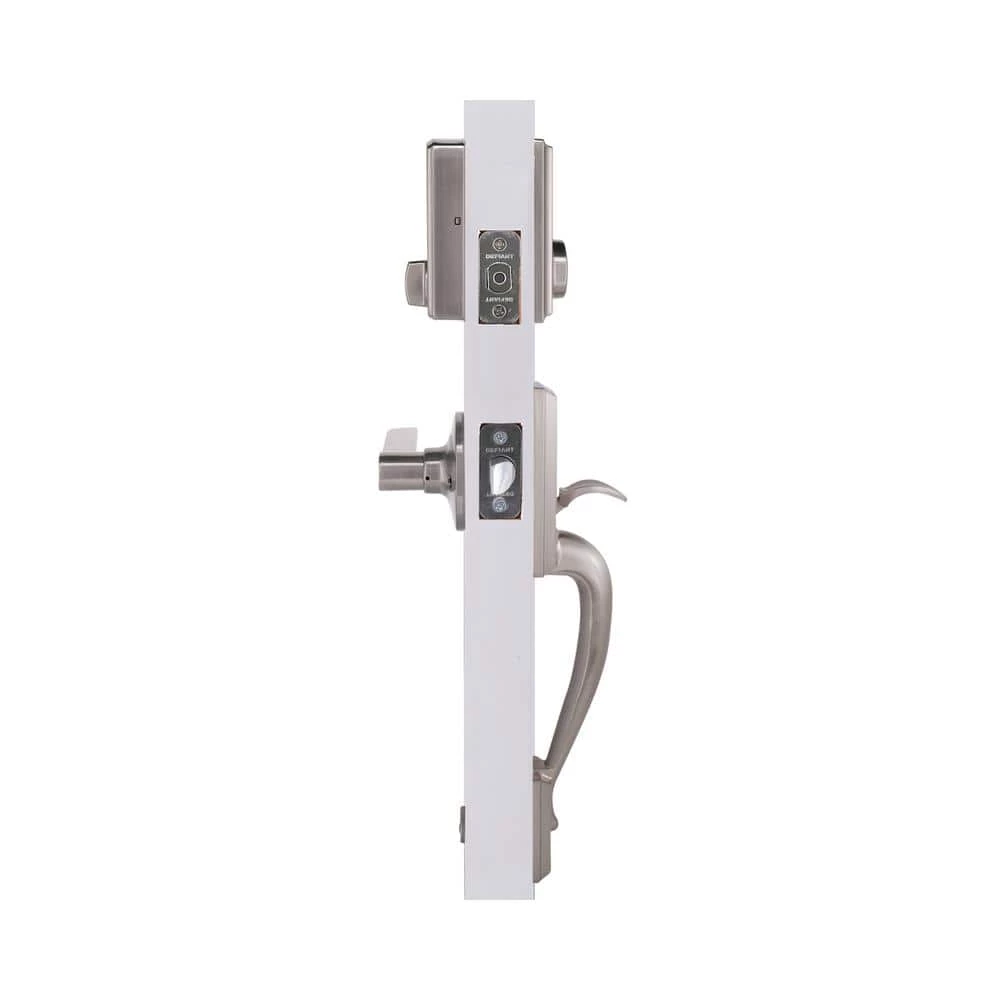 Defiant Alexander Satin Nickel Door Handleset with Square Electronic Single Cylinder Touchpad Deadbolt & Freedom Interior Lever 6 Defiant Alexander Satin Nickel Door Handleset with Square Electronic Single Cylinder Touchpad Deadbolt & Freedom Interior Lever - Image 4