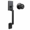 Defiant Vancouver Matte Black Entrance Door Handleset with Hartford Interior Knob -Barton Kramer Shop defiant knob handlesets hpx9g3 64 1000