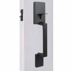 Defiant Vancouver Matte Black Entrance Door Handleset with Hartford Interior Knob -Barton Kramer Shop defiant knob handlesets hpx9g3 c3 1000