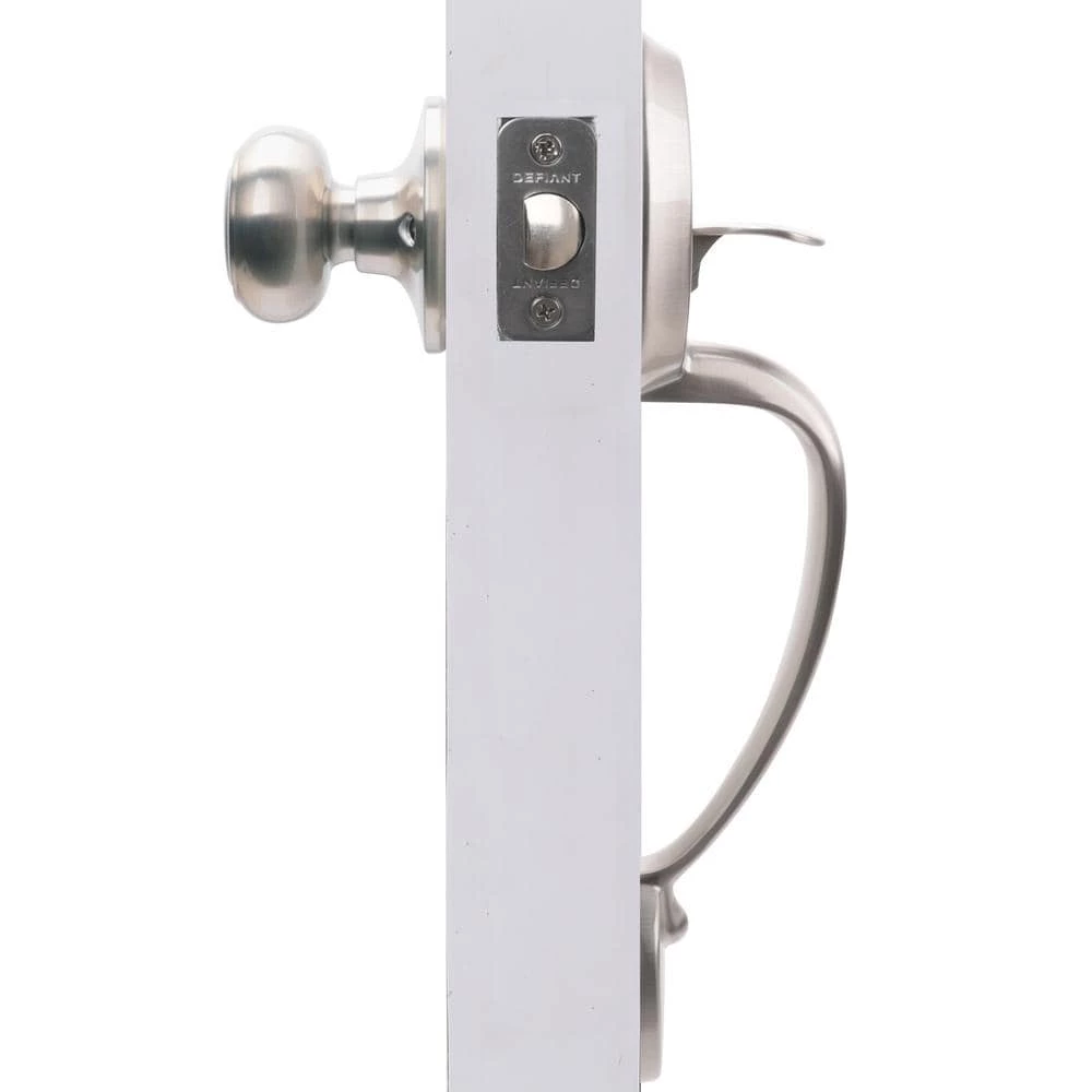 Defiant Wilmington Satin Nickel Door Handleset with Hartford Knob 7 Defiant Wilmington Satin Nickel Door Handleset with Hartford Knob - Image 5