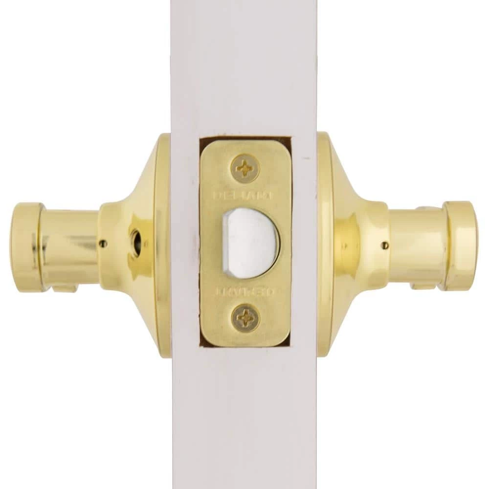Defiant Scroll Polished Brass Hall and Closet Door Lever 7 Defiant Scroll Polished Brass Hall and Closet Door Lever - Image 5
