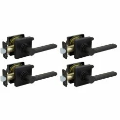 Defiant Tonbridge Matte Black Hall and Closet Door Handle with Square Rose (4-Pack) 14 Defiant Tonbridge Matte Black Hall and Closet Door Handle with Square Rose (4-Pack) -Barton Kramer Shop defiant passage door handles 32ld6x903bad4 44 1000