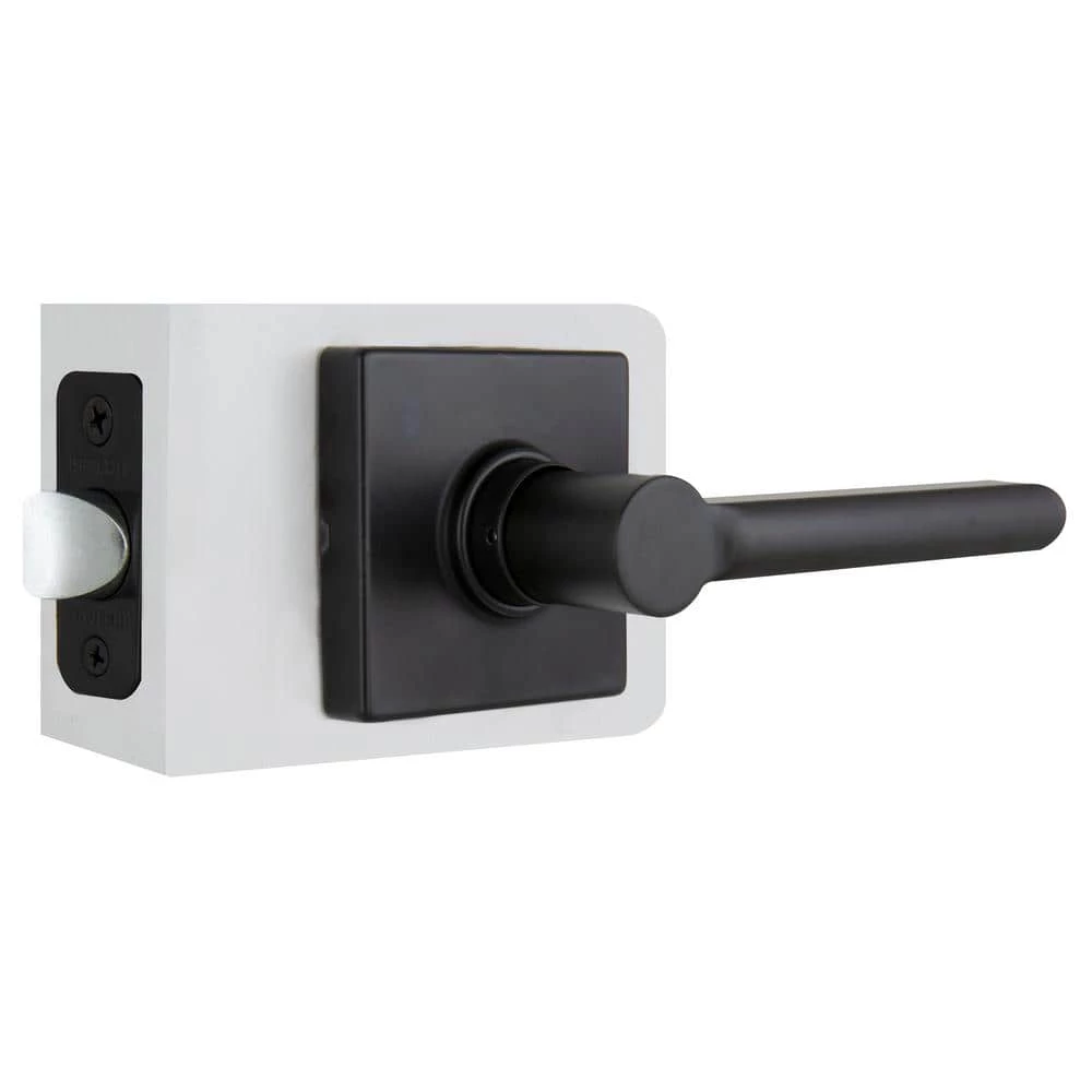 Defiant Tonbridge Matte Black Hall and Closet Door Handle with Square Rose (4-Pack) 5 Defiant Tonbridge Matte Black Hall and Closet Door Handle with Square Rose (4-Pack) - Image 3