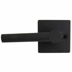 Defiant Highland Matte Black Hall and Closet Door Lever with Square Rose -Barton Kramer Shop defiant passage door handles 32ld8x903a 76 1000