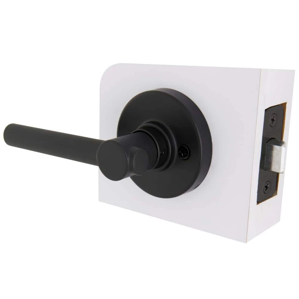 Defiant Highland Matte Black Hall and Closet Door Lever with Round Rose 7 Defiant Highland Matte Black Hall and Closet Door Lever with Round Rose - Image 5