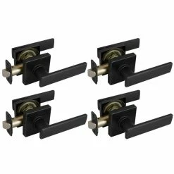 Defiant Westwood Matte Black Hall and Closet Door Handle with Square Rose (4-Pack) 14 Defiant Westwood Matte Black Hall and Closet Door Handle with Square Rose (4-Pack) -Barton Kramer Shop defiant passage door handles 32lp1x903ad4 44 1000
