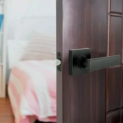 Defiant Westwood Matte Black Hall and Closet Door Handle with Square Rose (4-Pack) 10 Defiant Westwood Matte Black Hall and Closet Door Handle with Square Rose (4-Pack) -Barton Kramer Shop defiant passage door handles 32lp1x903ad4 66 1000