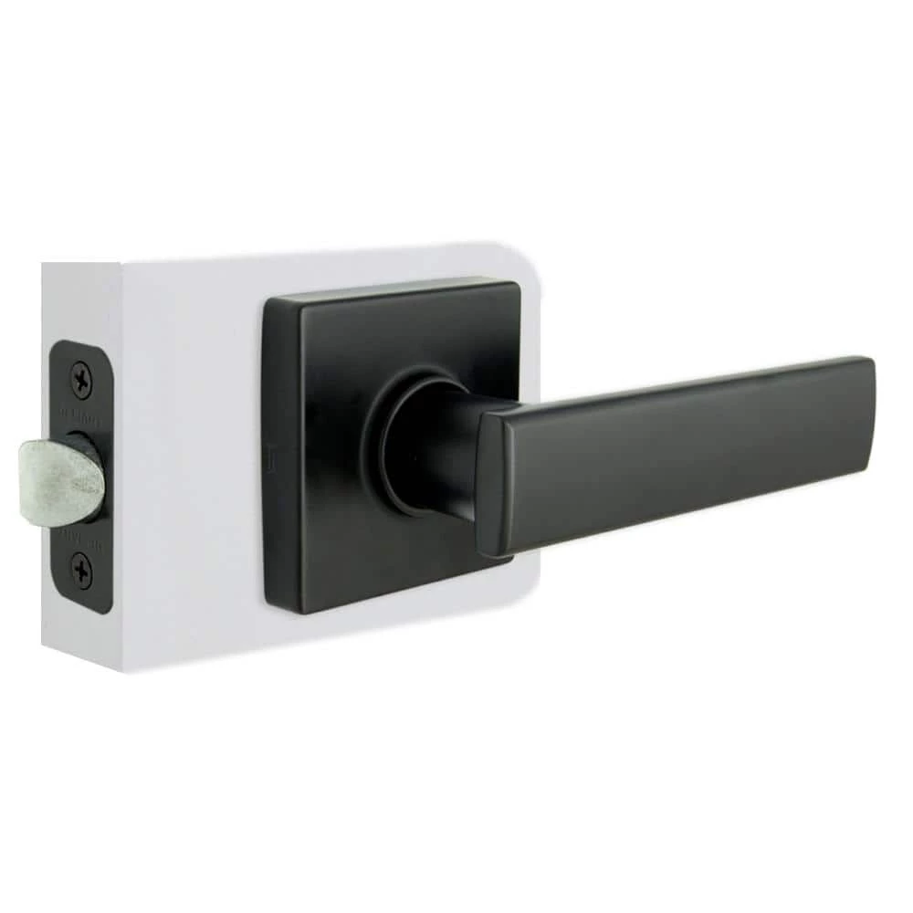 Defiant Westwood Matte Black Hall and Closet Door Handle with Square Rose (4-Pack) 5 Defiant Westwood Matte Black Hall and Closet Door Handle with Square Rose (4-Pack) - Image 3