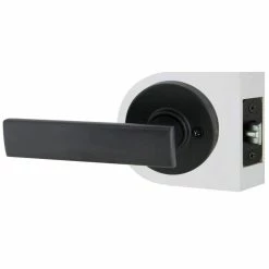 Defiant Westwood Matte Black Hall and Closet Door Handle with Round Rose (4-Pack) -Barton Kramer Shop defiant passage door handles 32lp1x903cd4 1f 1000