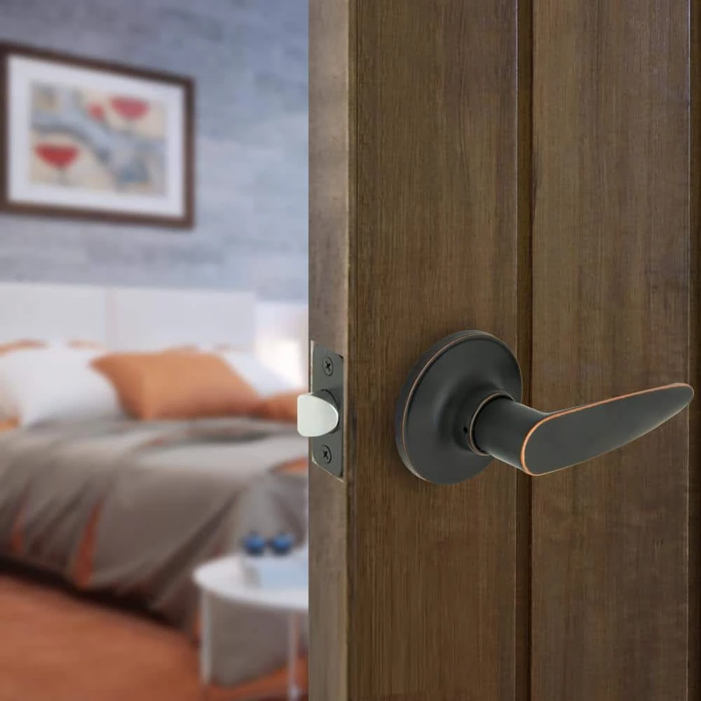 Defiant Simple Series Straight Aged Bronze Hall/Closet Door Handle (10-Pack) 4 Defiant Simple Series Straight Aged Bronze Hall/Closet Door Handle (10-Pack) - Image 2