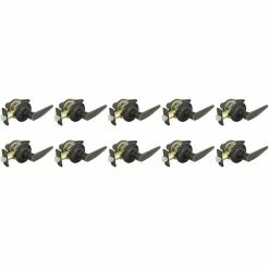 Defiant Simple Series Straight Aged Bronze Hall/Closet Door Handle (10-Pack) 14 Defiant Simple Series Straight Aged Bronze Hall/Closet Door Handle (10-Pack) -Barton Kramer Shop defiant passage door handles evlhx703bdf 44 1000